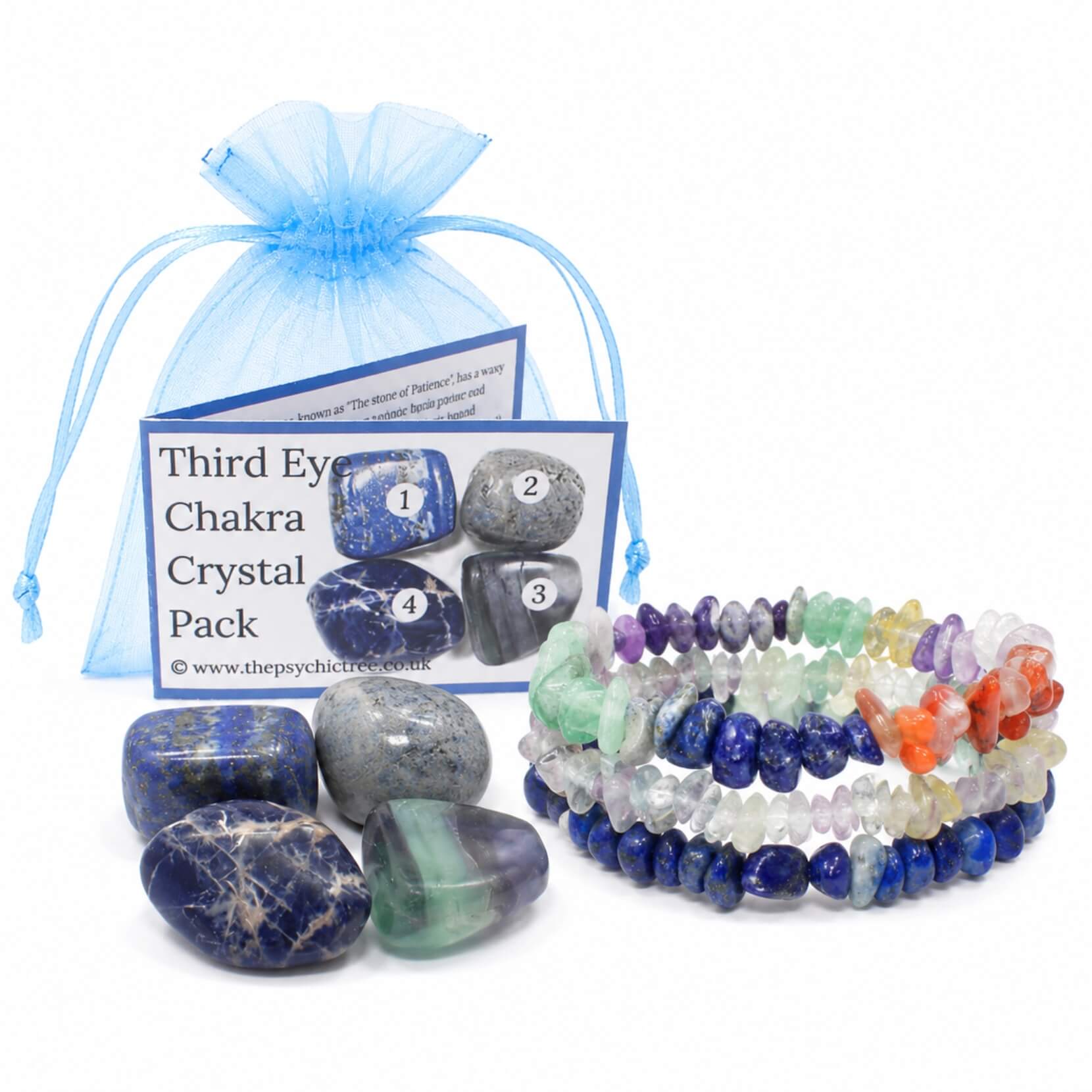 Third Eye Chakra Healing Crystals & Bracelets Collection