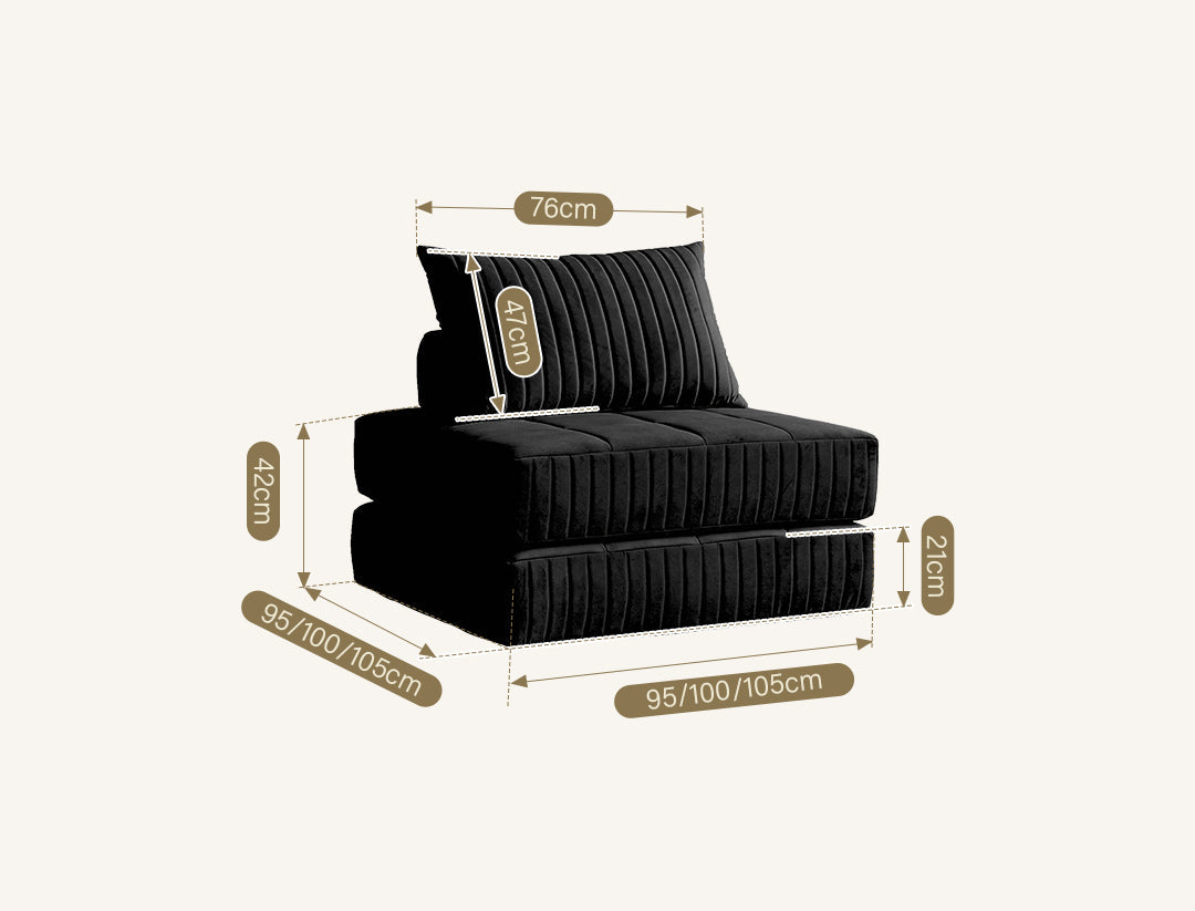 Thorne Lazy Sofa Bed, Single Sofa Bed, Leathaire
