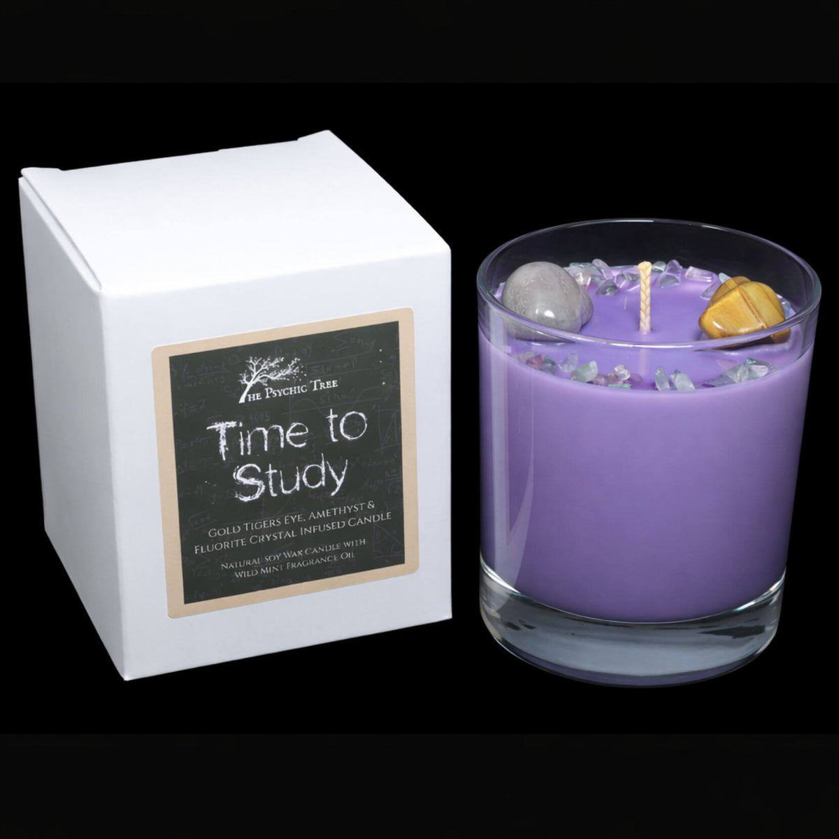 Time To Study - Crystal Infused Scented Candle