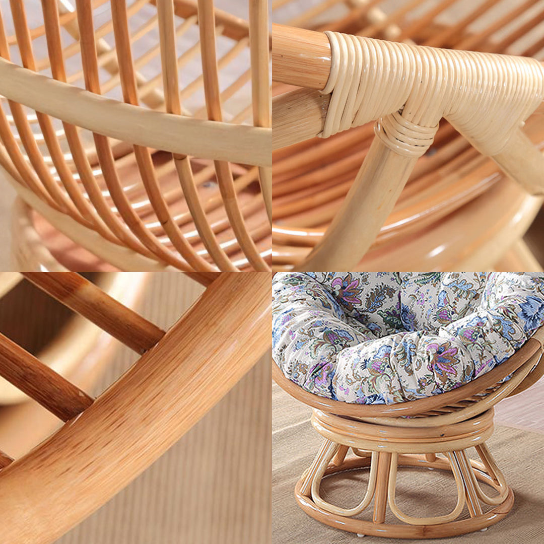Trivedi Moon Armchair With Seat Cushion, Rattan