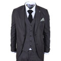 IM51 - Men's Charcoal Check 3 Piece Tailored Fit Suit