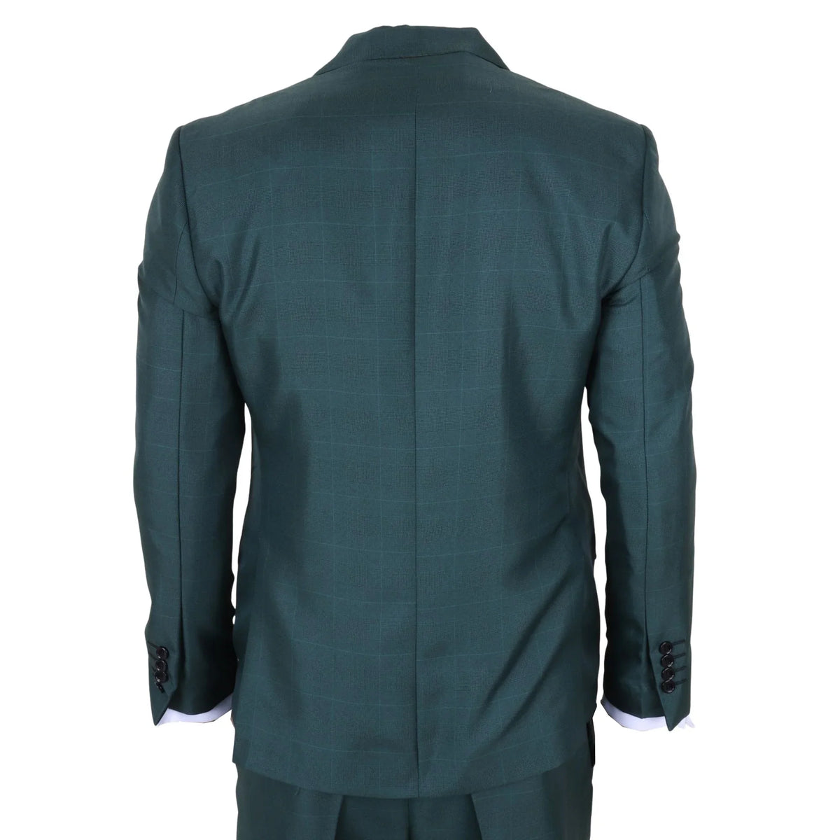 IM52 - Men's Green Check 3 Piece Tailored Fit Suit