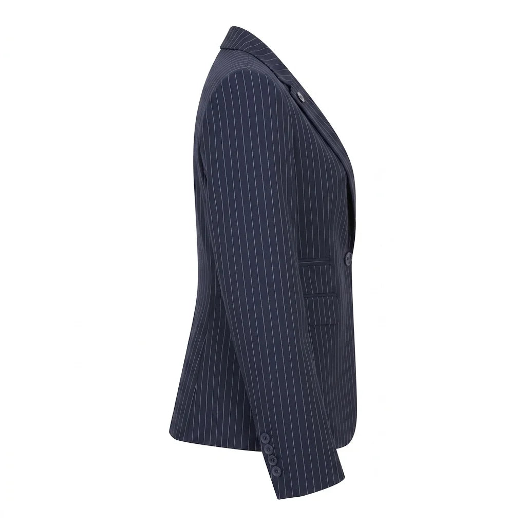 TPW-37 - Women's 3 Piece Navy Blue Pinstripe Suit