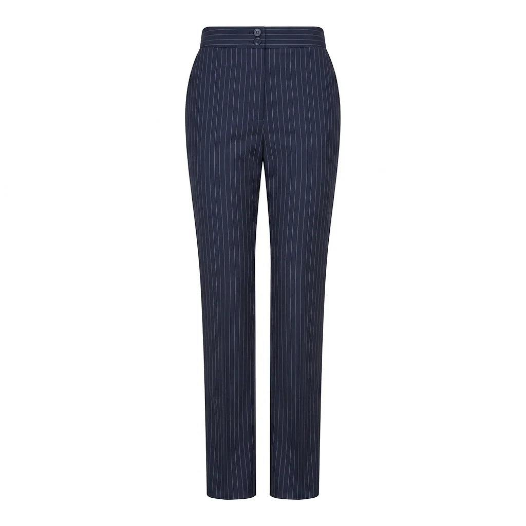 TPW-37 - Women's 3 Piece Navy Blue Pinstripe Suit