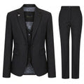 TPW-38 - Women's 3 Piece Black Pinstripe Suit