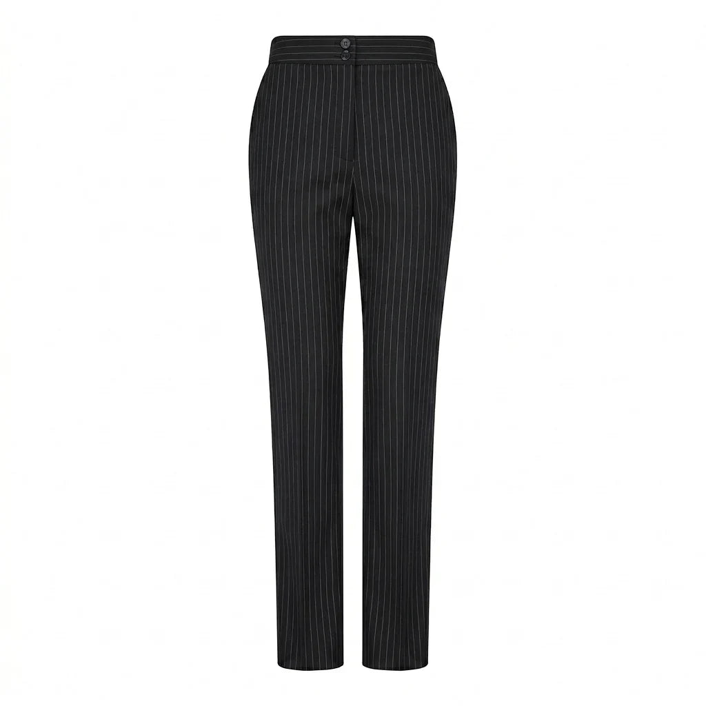 TPW-38 - Women's 3 Piece Black Pinstripe Suit