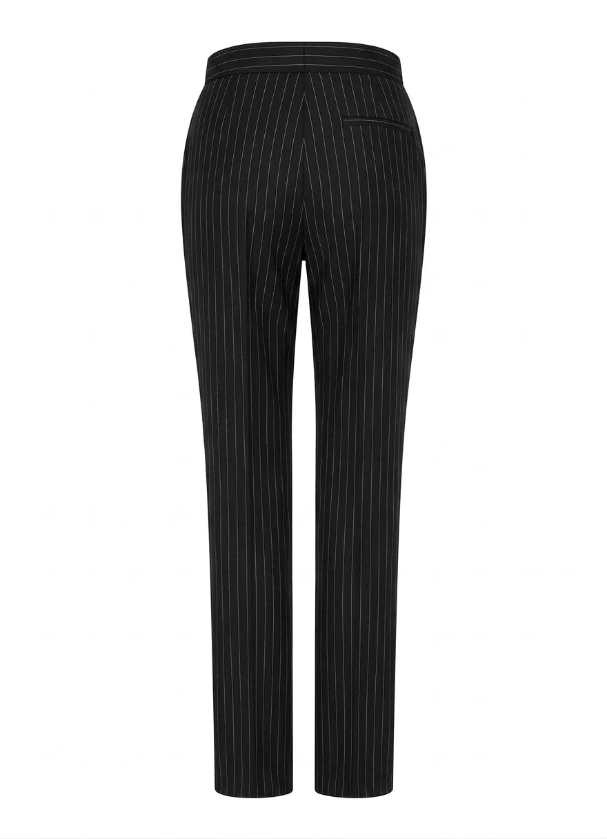 TPW-38 - Women's 3 Piece Black Pinstripe Suit