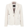 WSN15 - Women's Cream Wool Blend Tweed Blazer Waistcoat