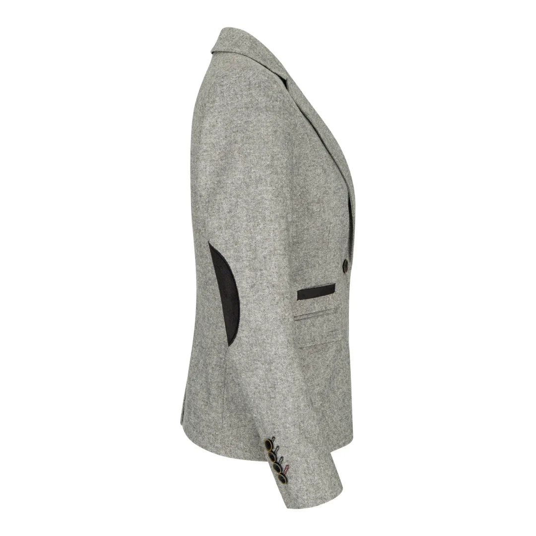 wsn03 - Women's Tweed Grey Blazer Jacket Waistcoat Elow Patch Peaky 1920s