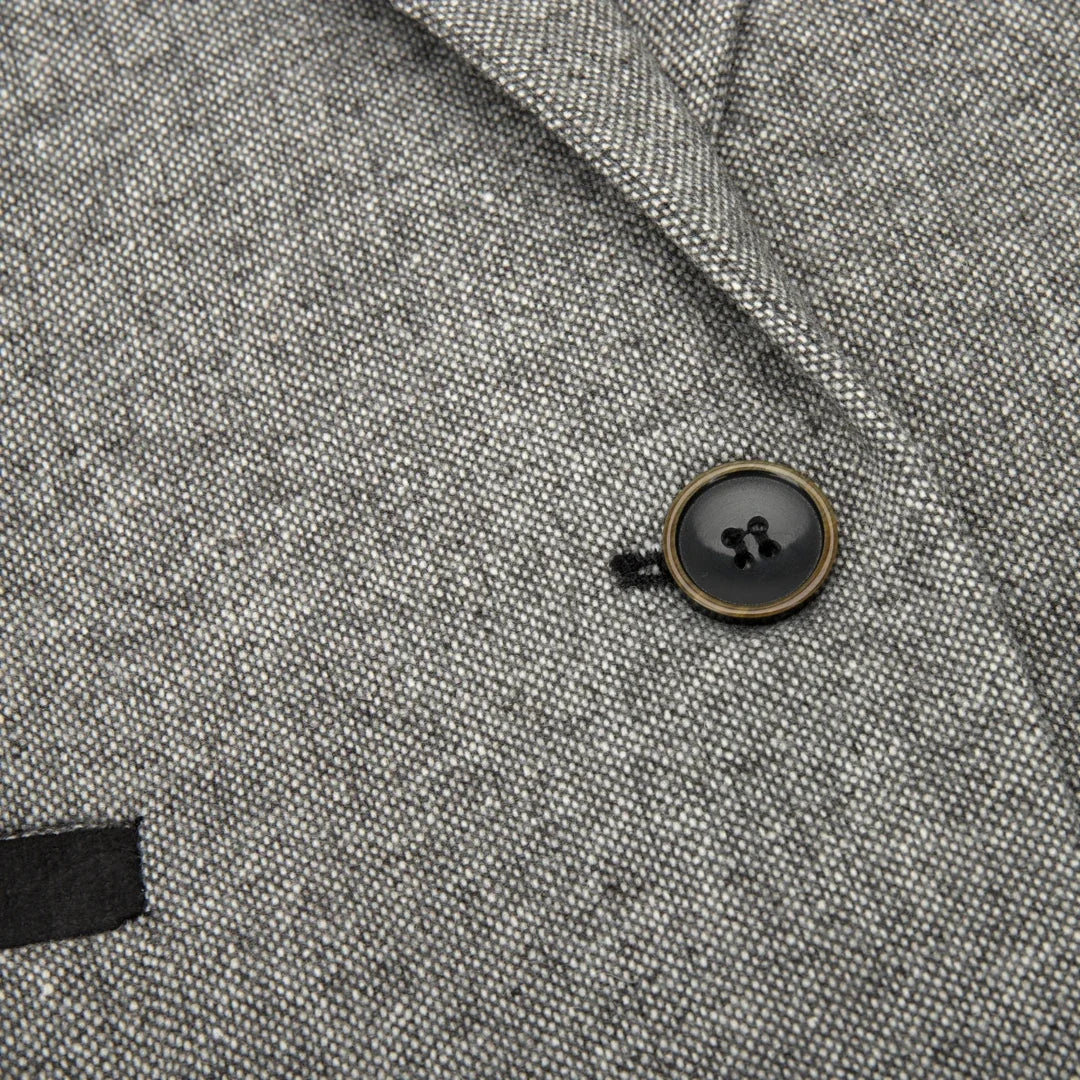 wsn03 - Women's Tweed Grey Blazer Jacket Waistcoat Elow Patch Peaky 1920s