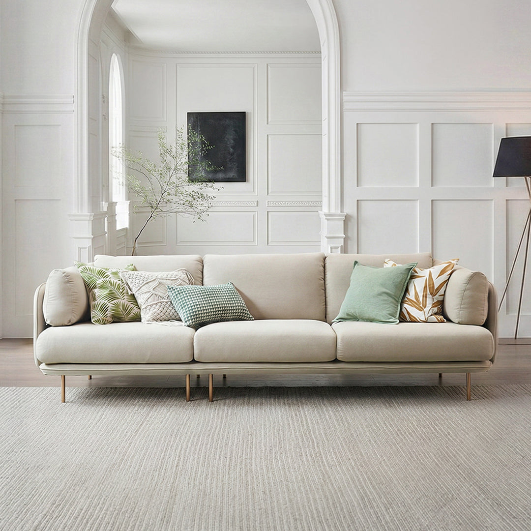 U182 Two Seater, Three Seater, Modular Sofa, Off-White Cotton Linen