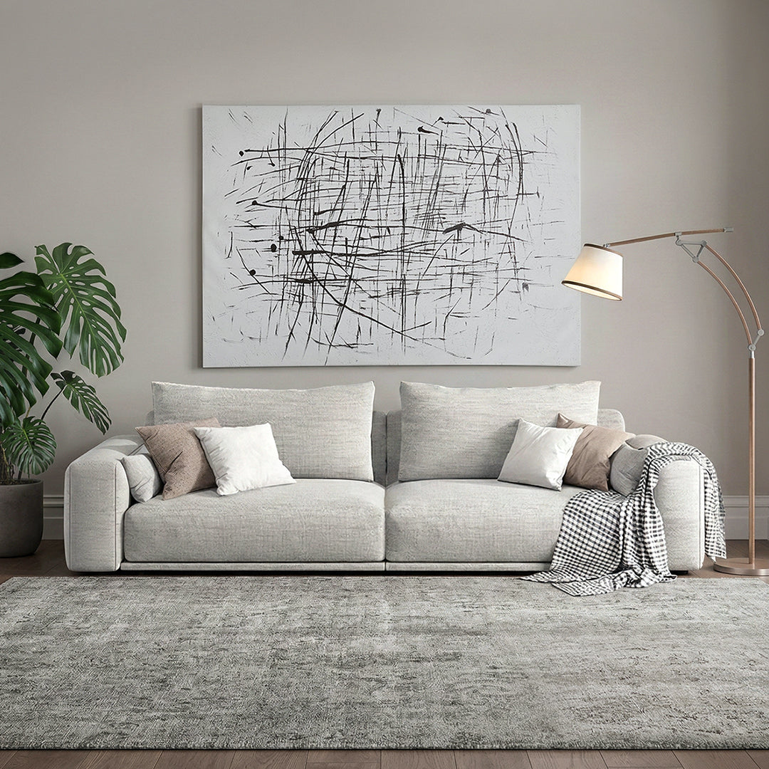 Frances Two Seater Sofa, Cotton Linen