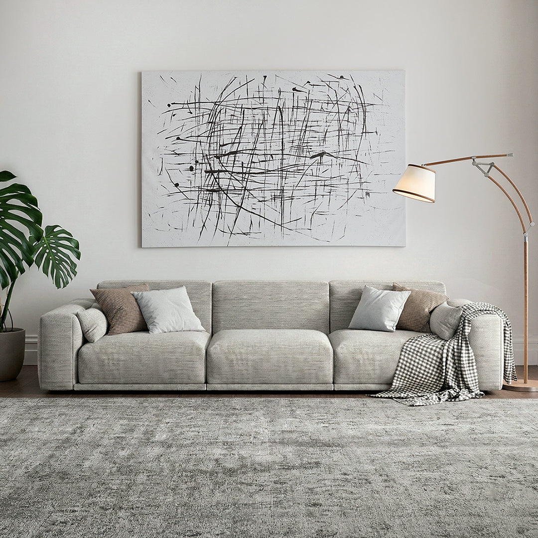 Frances Two Seater Sofa, Cotton Linen