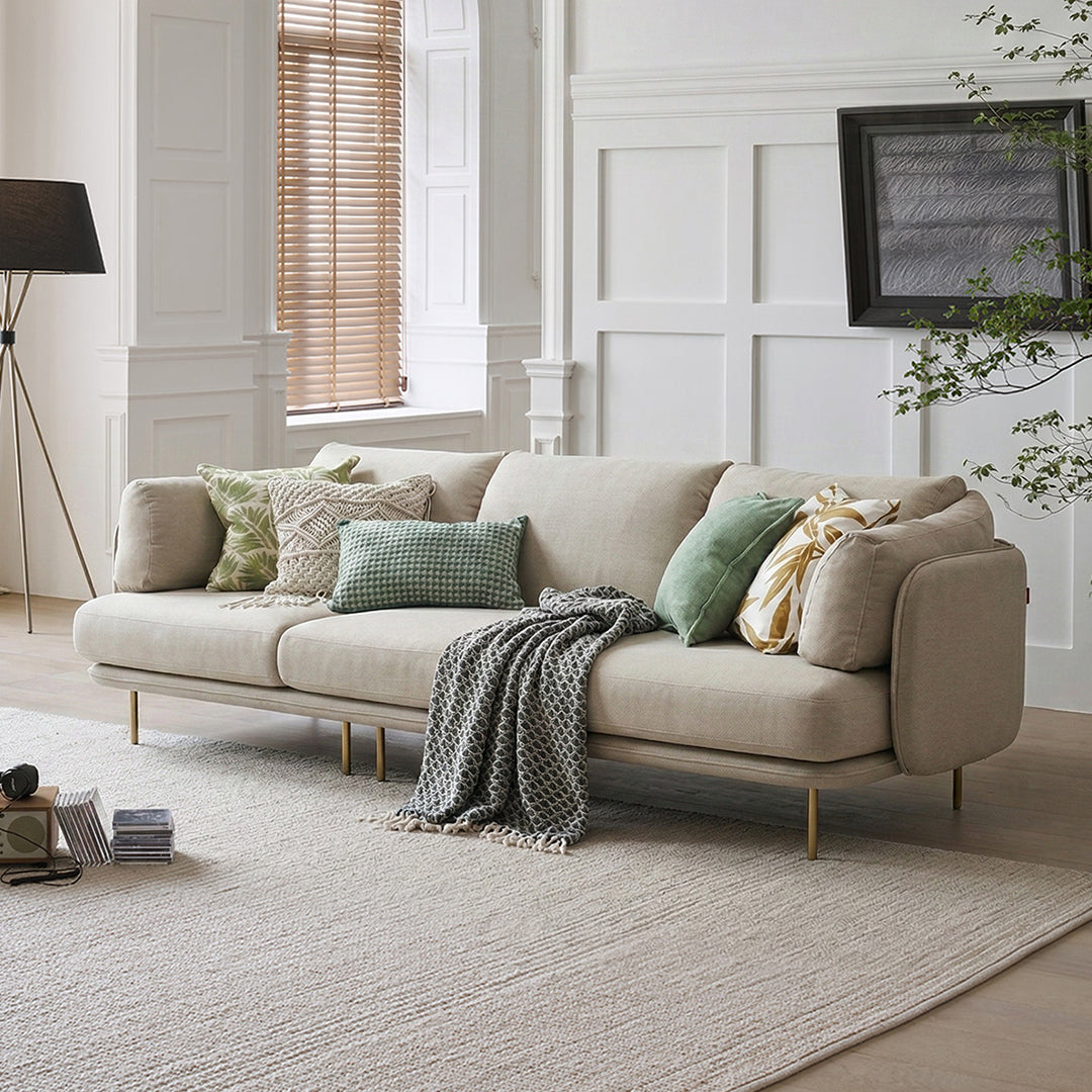 U182 Two Seater, Three Seater, Modular Sofa, Off-White Cotton Linen