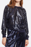 Ulla Sequin Sweatshirt - Navy