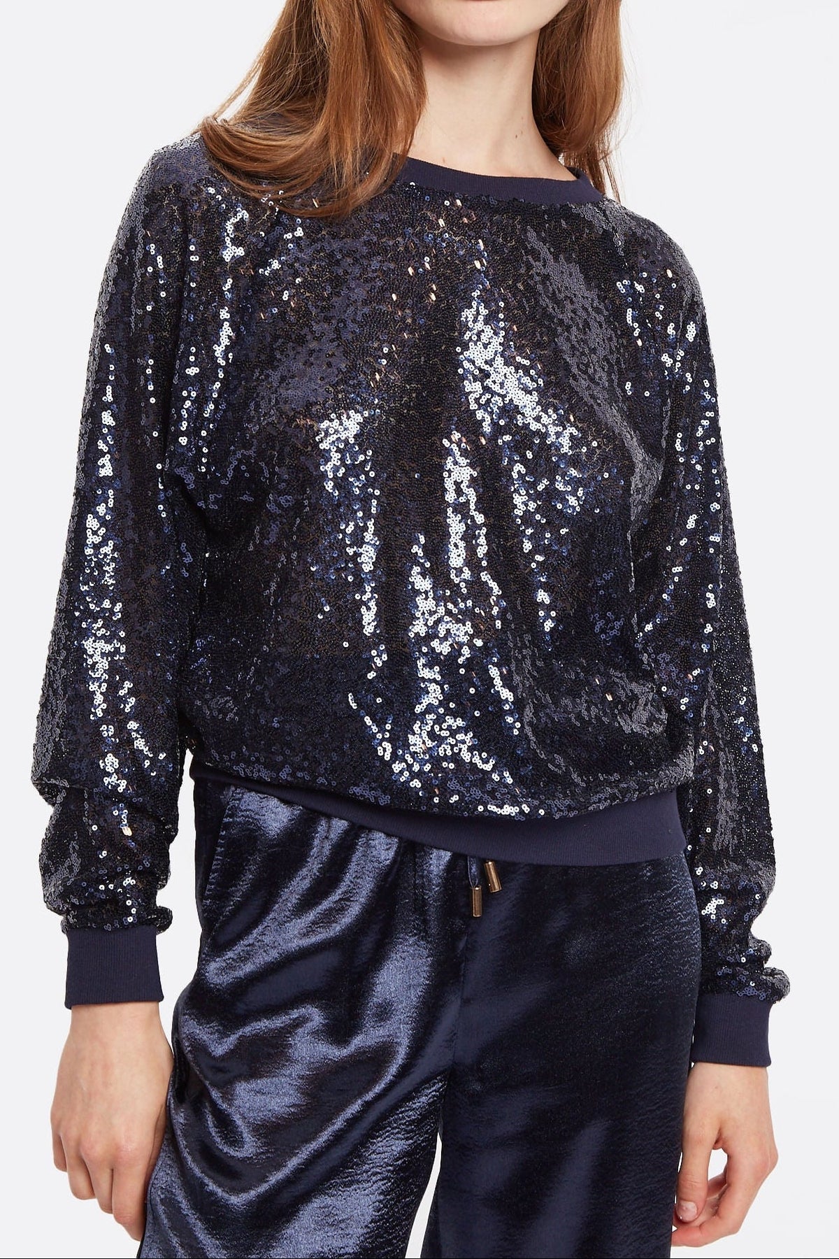 Ulla Sequin Sweatshirt - Navy