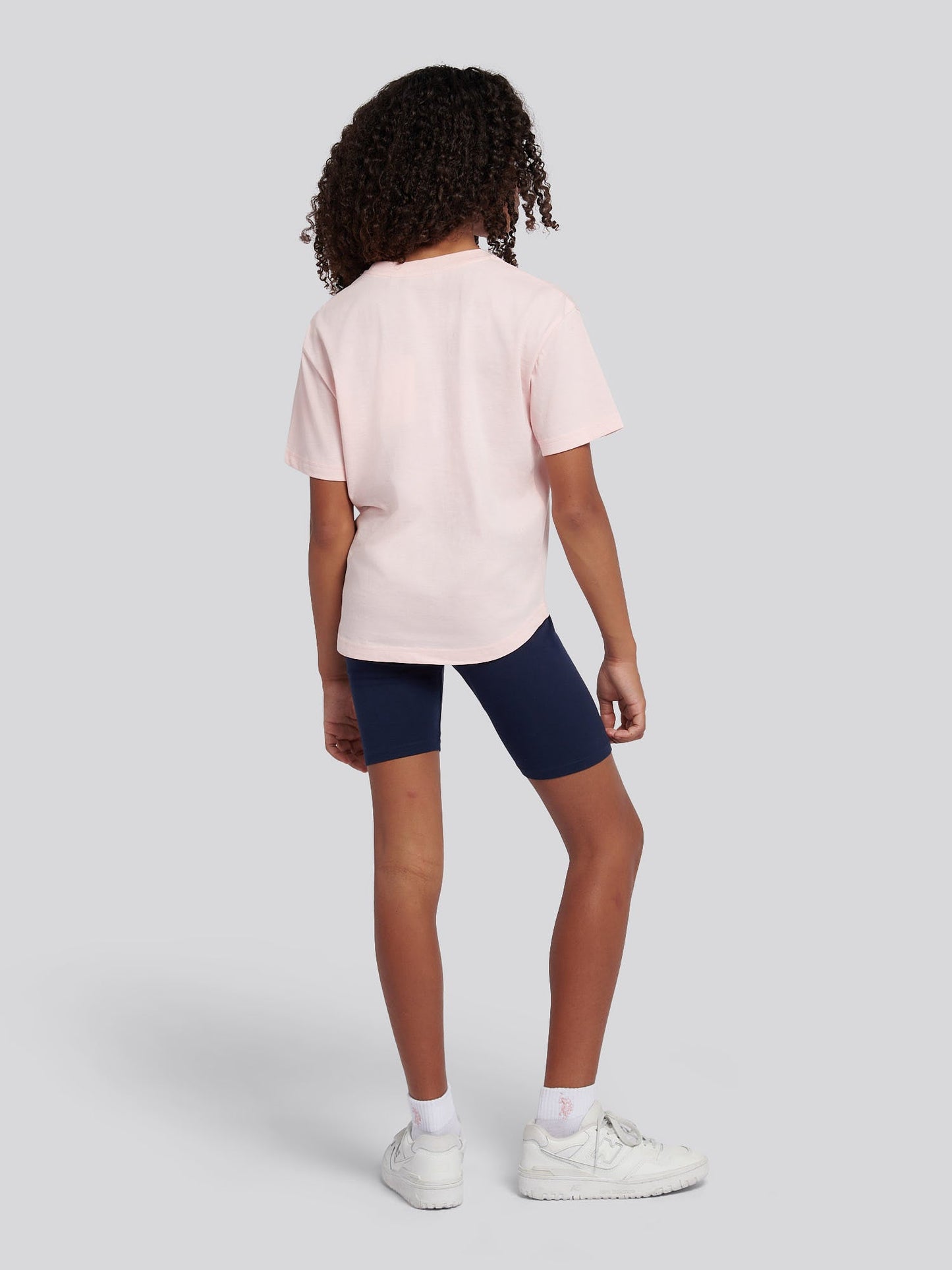 Girls Print T-Shirt & Jersey Short Set Crystal Rose