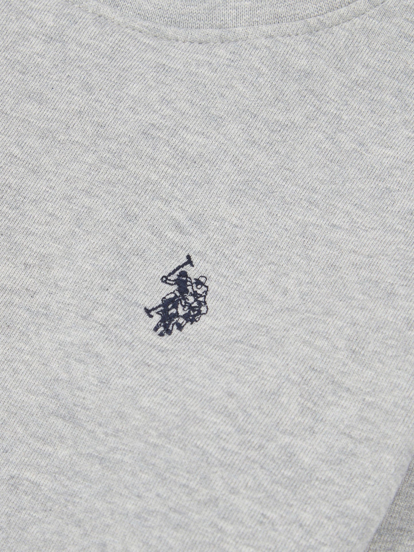 Boys Double Horsemen Crew in Mid Grey Marl