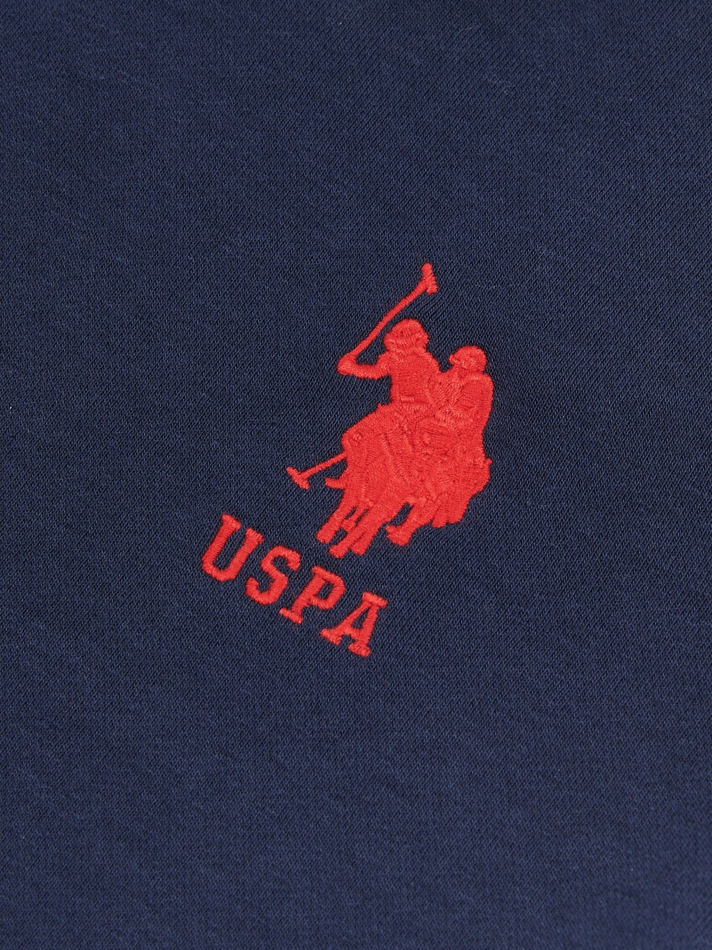 Boys Player 3 Brush Back Hoodie in Dark Sapphire Navy / Haute Red DHM
