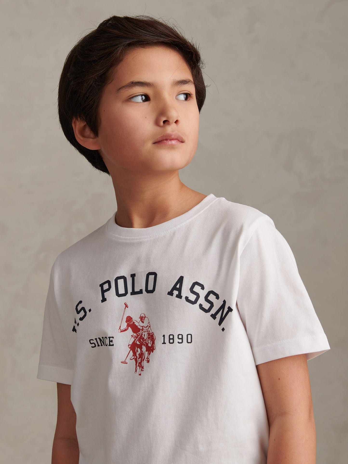 Boys Signature Arch Print T-Shirt Bright White