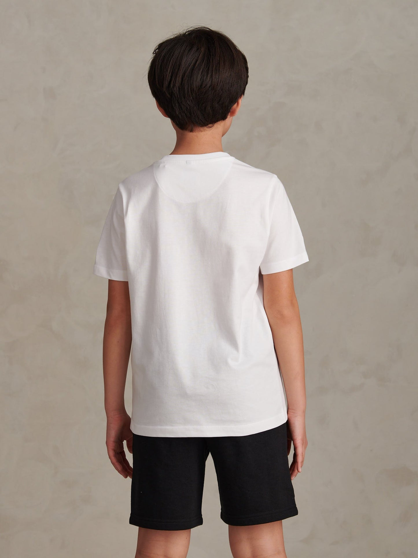 Boys Signature Arch Print T-Shirt Bright White