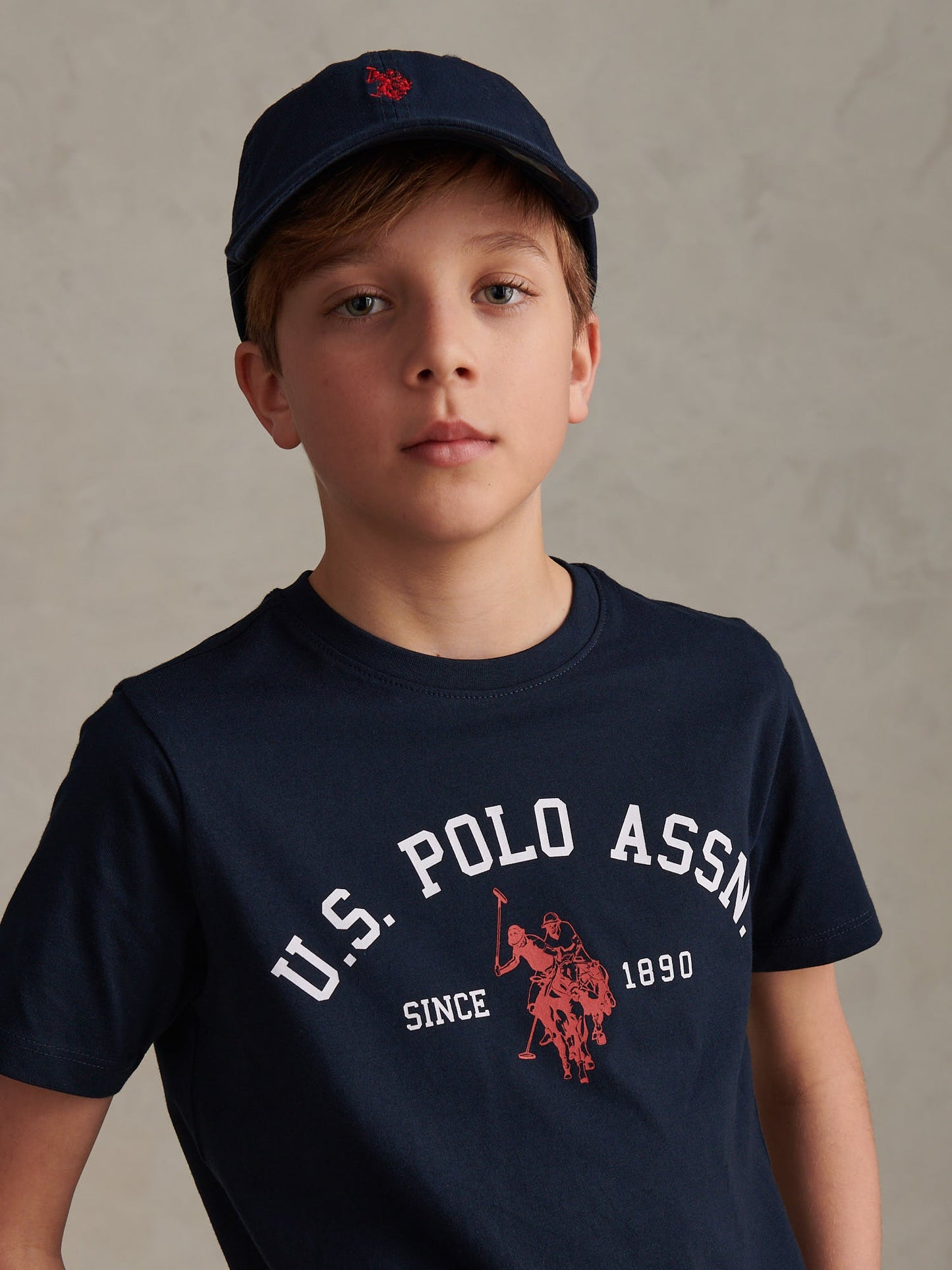 Boys Signature Arch Print T-Shirt Dark Sapphire Navy