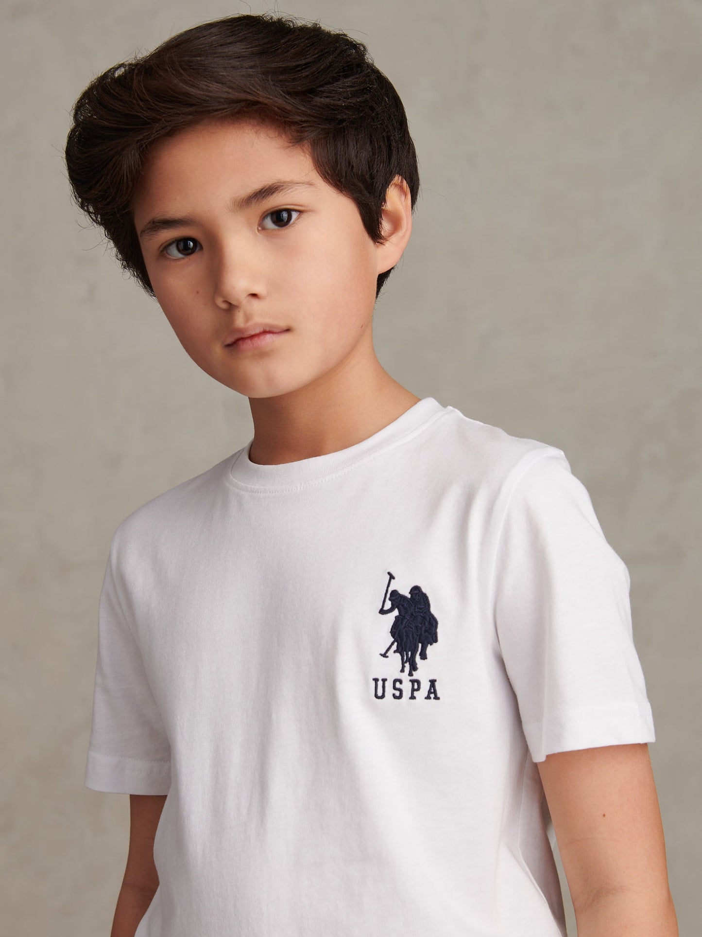 Boys Player 3 T-Shirt White / Dark Sapphire Navy DHM