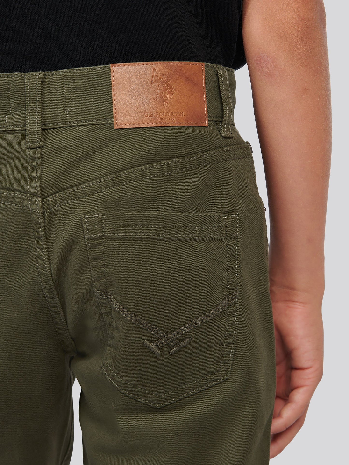 Boys Core 5 Pocket Trouser in Forest Night