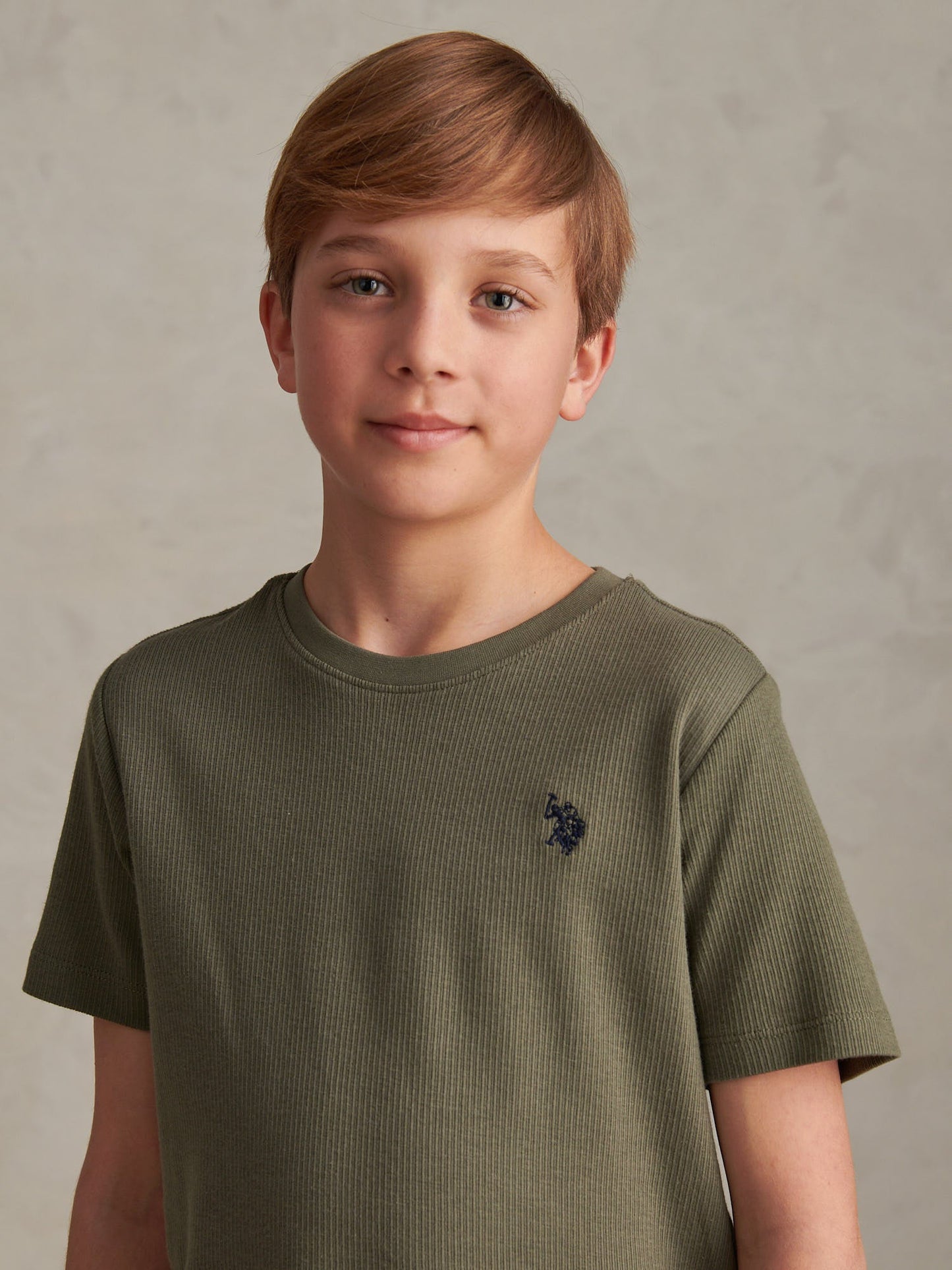 Boys Vertical Texture T-Shirt Mulled Basil