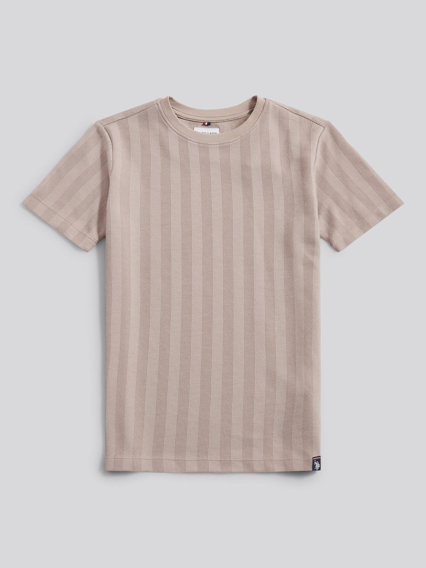 Boys Smart Vertical Texture T-Shirt in Atmosphere
