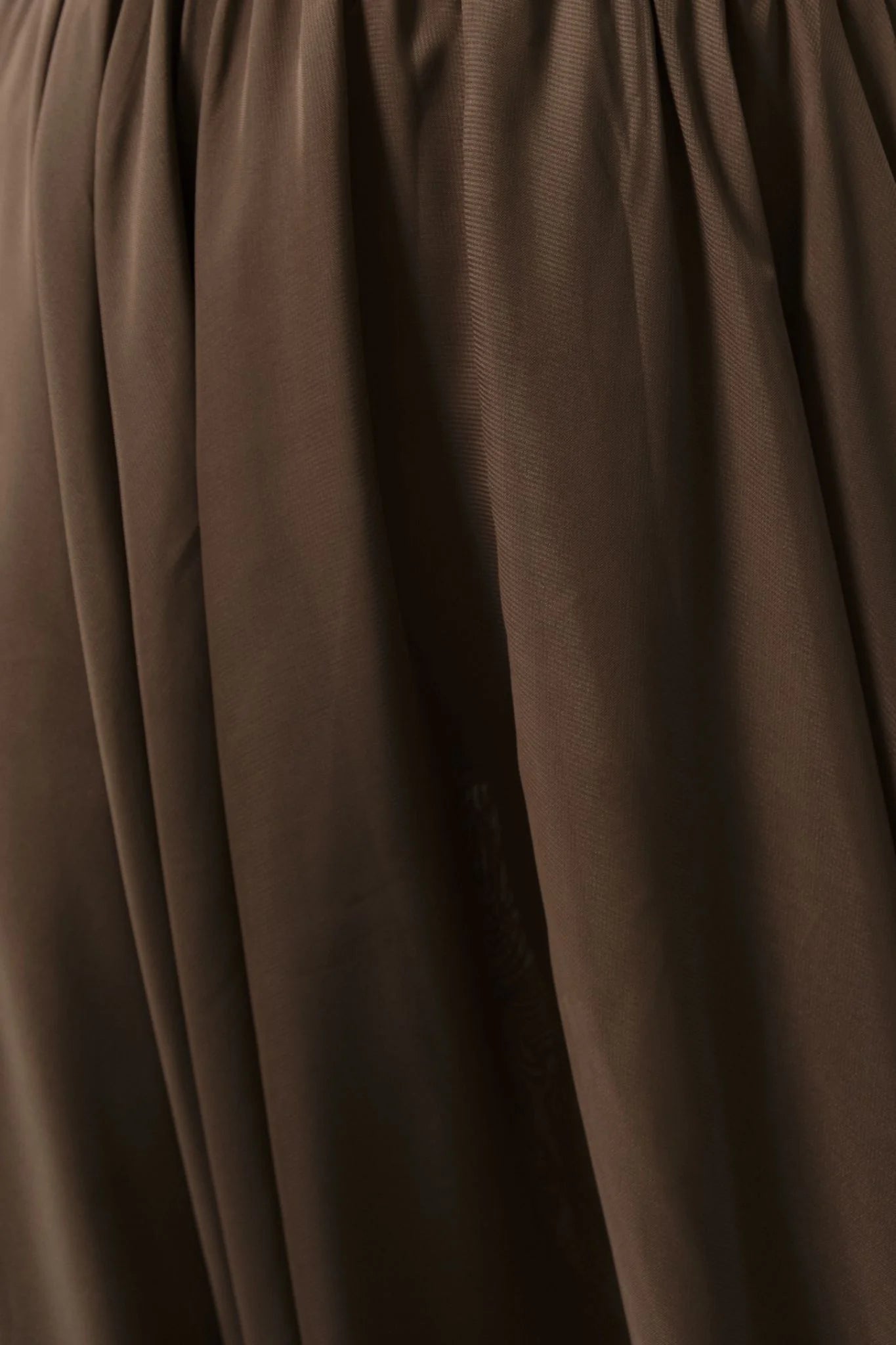 Huxley Jersey & Georgette Midi Dress - Mole