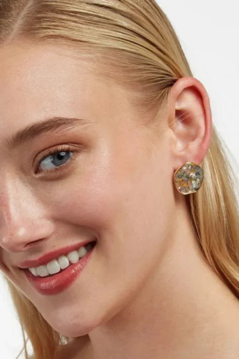 Perida Inlayed Stud Earrings in Multi