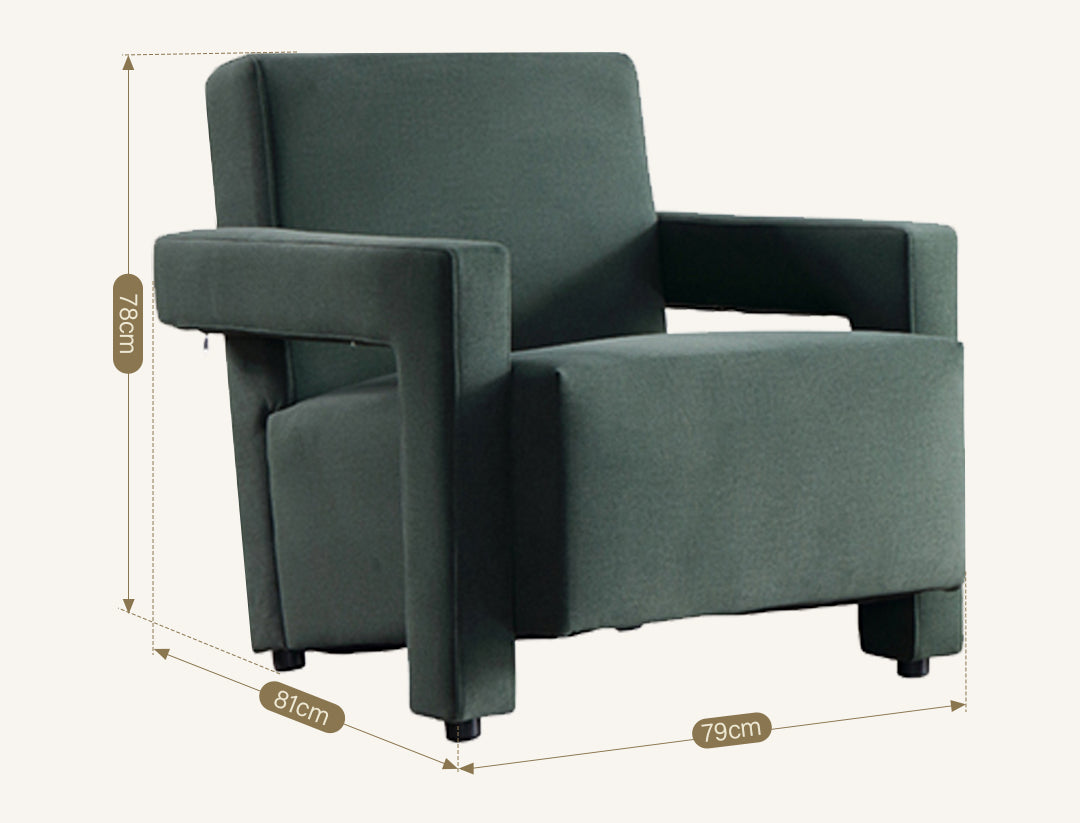 Utrecht Style Armchair, Green