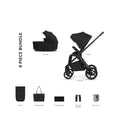 Venicci Claro 2 2-in-1 8 piece Essential Bundle - Noir