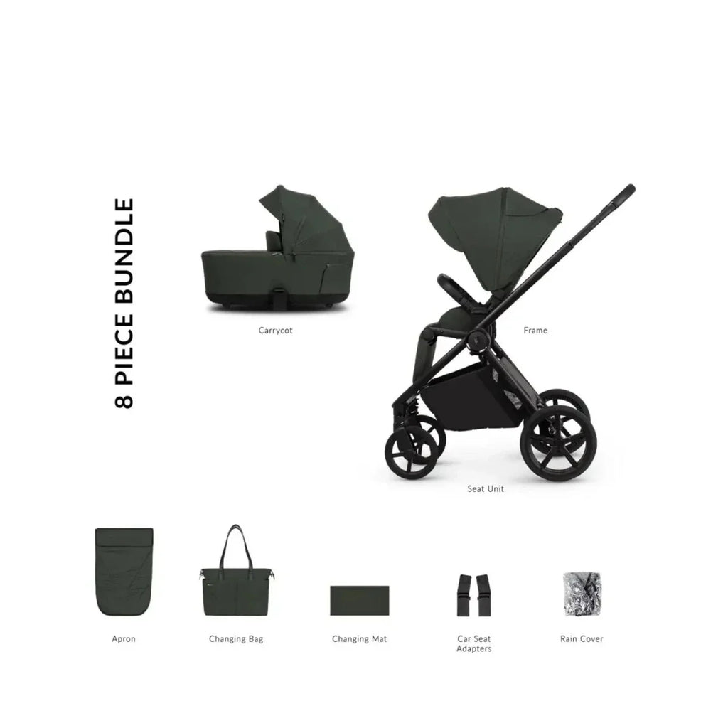 Venicci Claro 2 2-in-1 8 piece Essential Bundle - Forest