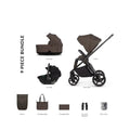 Venicci Claro 2 3-in-1 9 piece Comfort Bundle - Black/Chocolate