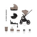 Venicci Claro 2 4-in-1 10 piece Luxury Bundle - Black/Almond