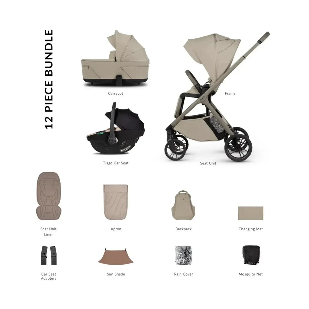 Venicci Tila 3-in-1 12 piece Comfort Bundle - Beige/Latte