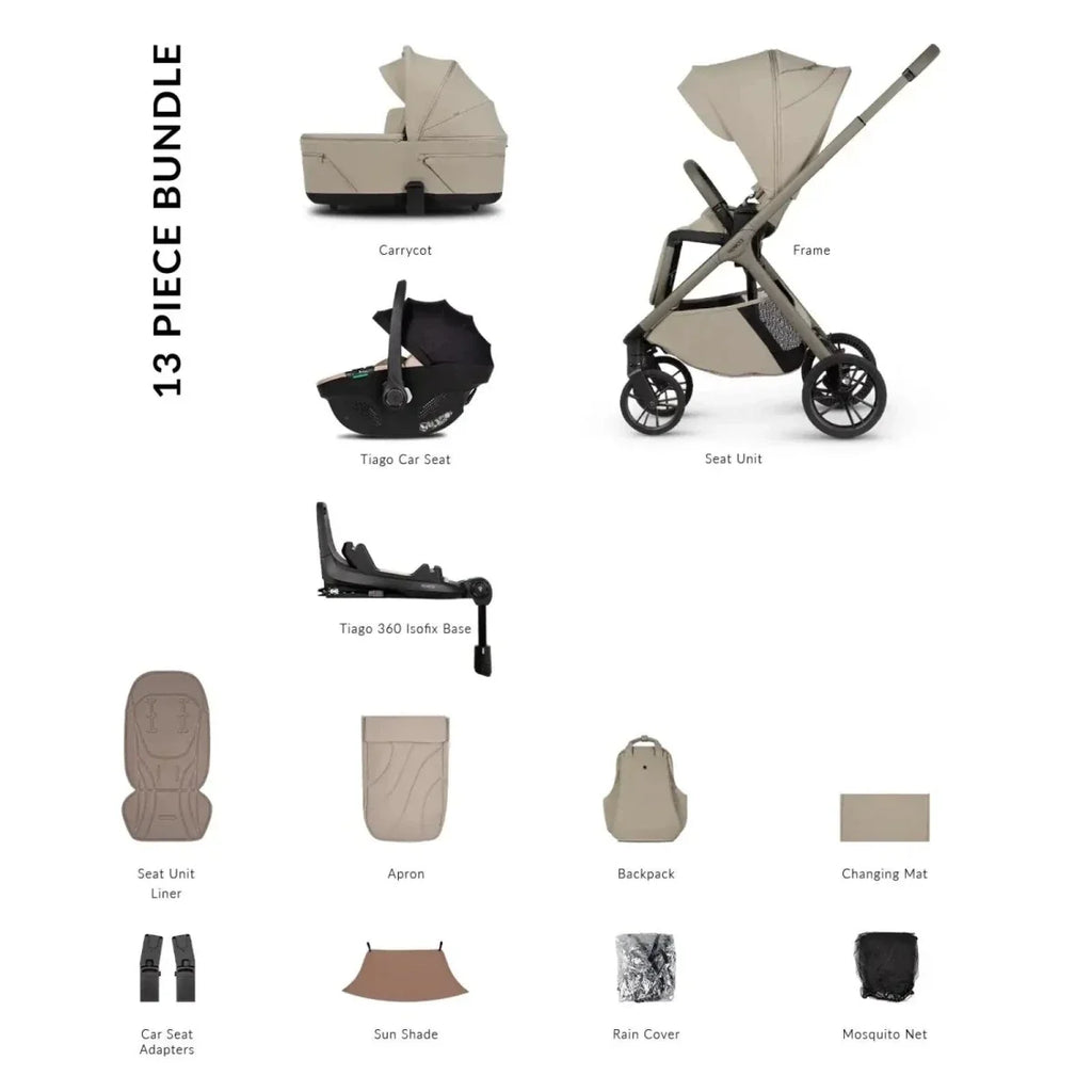 Venicci Tila 4-in-1 13 piece Luxury Bundle - Beige/Latte