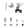 Venicci Upline 3 -2in-1 11 piece Essential Bundle - Pebble