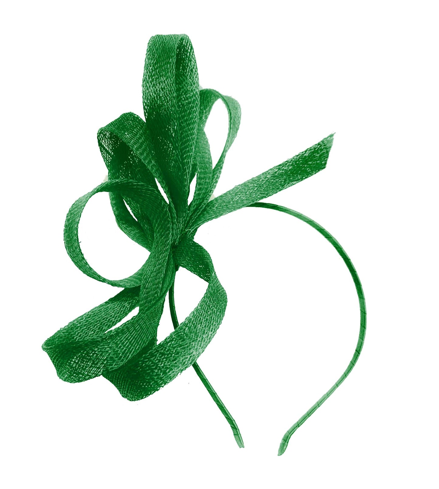 Sinamay Hoop Fascinator on Headband Vegan (no feathers)