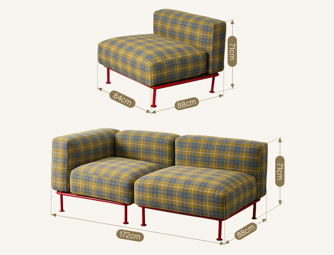Velez Modular Sofa, Two Seater Sofa, Three Seater Sofa, Linen