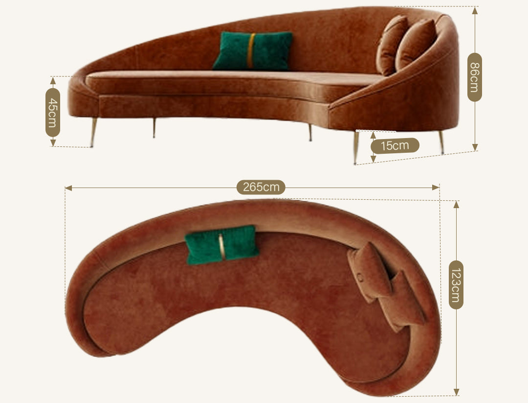 Verano Three Seater Sofa, Red Velvet