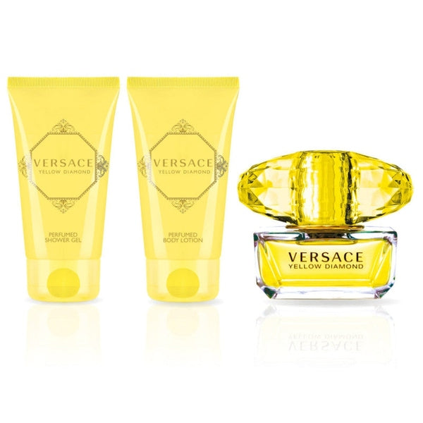 Versace Yellow Diamond Gift Set 50ml EDT + 50ml Shower Gel + 50ml Body Lotion