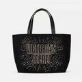 Victoria's Secret Black With Gold Logo Shoulder Bag