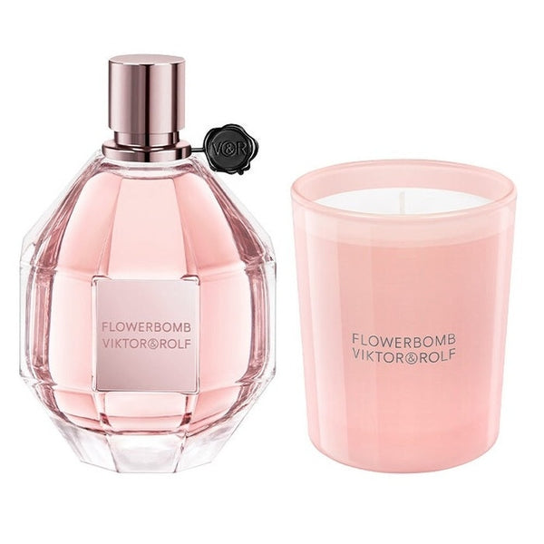 Viktor & Rolf FlowerBomb Christmas Edition Gift Set 100ml EDP + 70g Candle