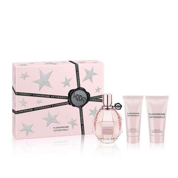 Viktor & Rolf Flowerbomb Gift Set 100ml EDP + 50ml Shower Gel + 40ml Body Cream