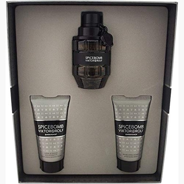 Viktor & Rolf Spicebomb Gift Set 50ml EDT + 50ml Non-Foaming Shaving Cream + 50ml Aftershave Balm