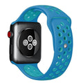 For Apple Watch Series 10 42mm / 9&8&7 41mm / SE 3&SE 2&6&SE&5&4 40mm / 3&2&1 38mm Fashionable Classical Silicone Sport Watch Band(Grey White)
