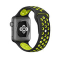 Fashionable Silicone Sport Band for Apple Watch 49mm/45mm/44mm/42mm/41mm (Black & Yellow)